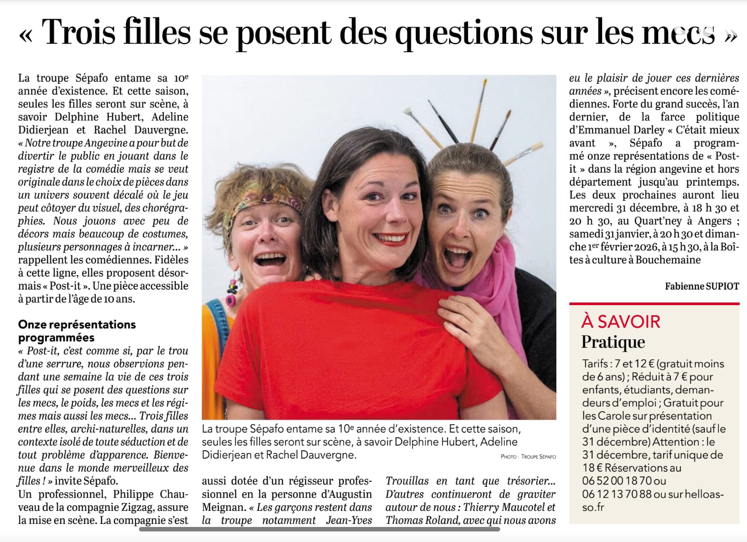 Article de presse 2 - Troupe Sépafo